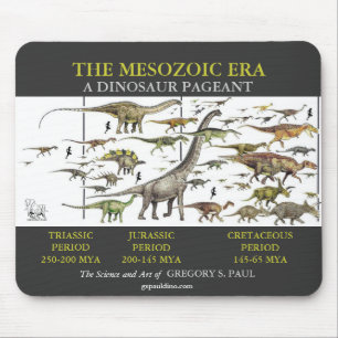 Dinosaur Pageant Mousepad Art by Gregory Paul