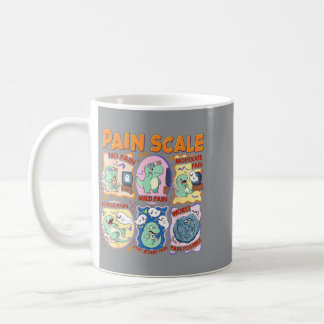 Dinosaur Pain Scale Funny Nurse Nursing School Coffee Mug