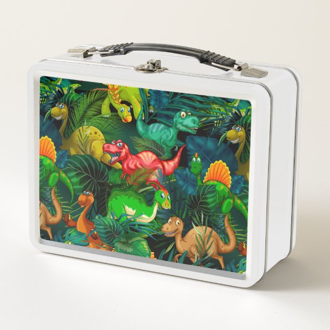 Dinosaur Park Metal Lunch Box (Front)