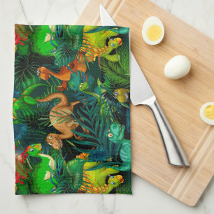 Dinosaur Park Tea Towel