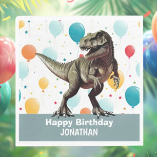 Dinosaur Party Balloons Napkin