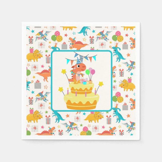 Dinosaur Party  Napkin (Front)