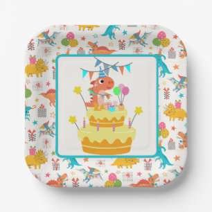 Dinosaur Party Paper Plate