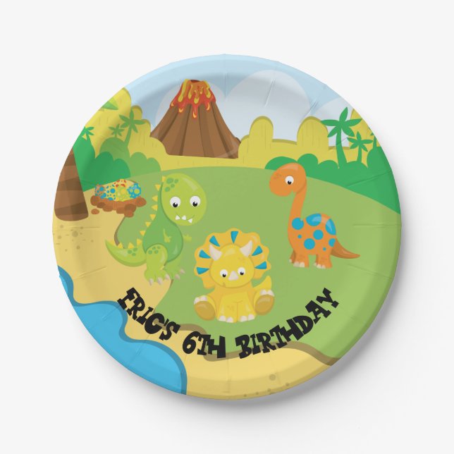 Dinosaur Party Plates (Front)