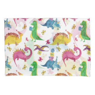 Dinosaur party: watercolor pattern. pillowcase