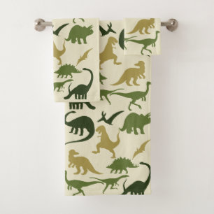 Dinosaur Pattern Bath Towel Set