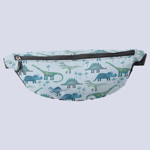 Dinosaur Pattern Blue Bum Bags