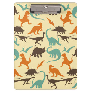 Dinosaur Pattern Silhouette Clipboard