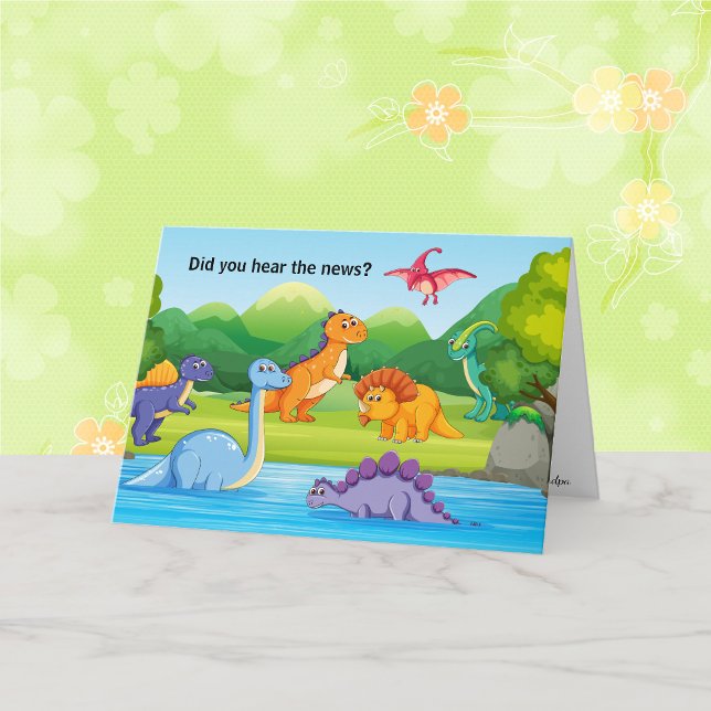 Dinosaur Personalise Birthday Boy's Name & Age Card (Creator Uploaded)