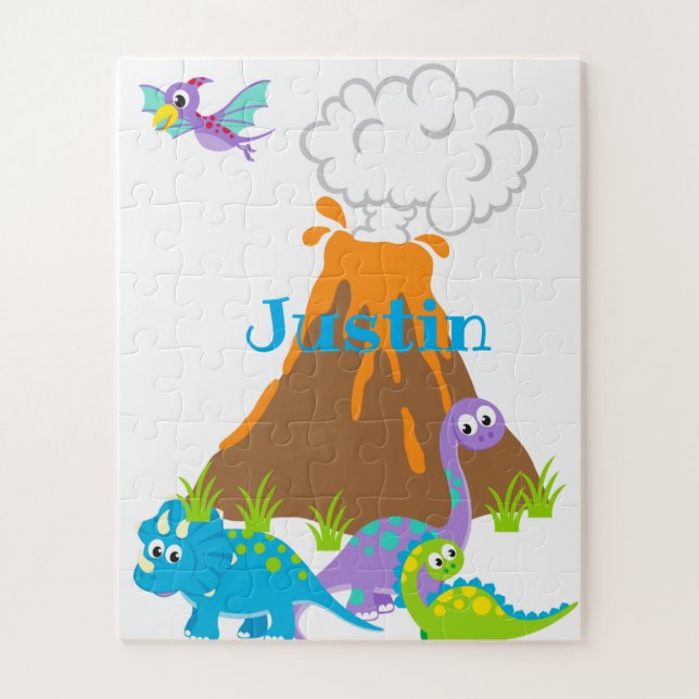 Dinosaur, Personalise Poster Jigsaw Puzzle (Vertical)