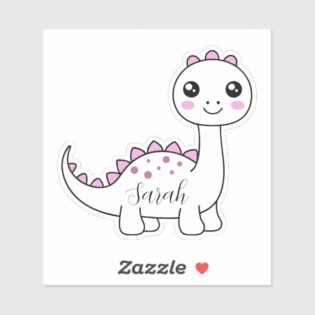 Dinosaur Personalised Name Funny cute   (Sheet)