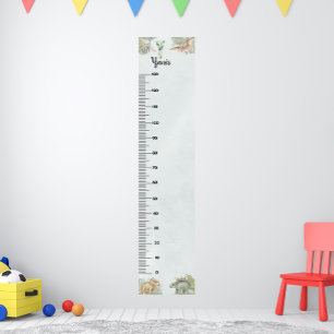 Dinosaur Personalised Name Monogram Y Growth Chart