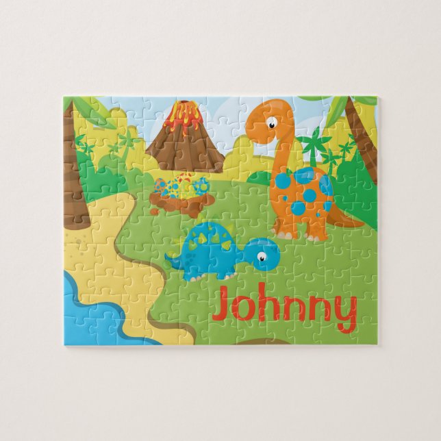 Dinosaur Personalised Name Puzzle (Horizontal)