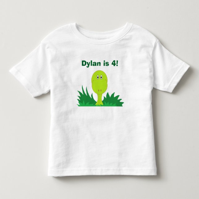 "Dinosaur" Personalised Toddler T-Shirt (Front)