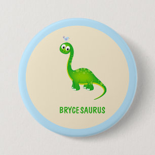 Dinosaur Personalised with Any Name 7.5 Cm Round Badge