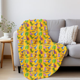 Dinosaur Personalized Name Blanket For Kids