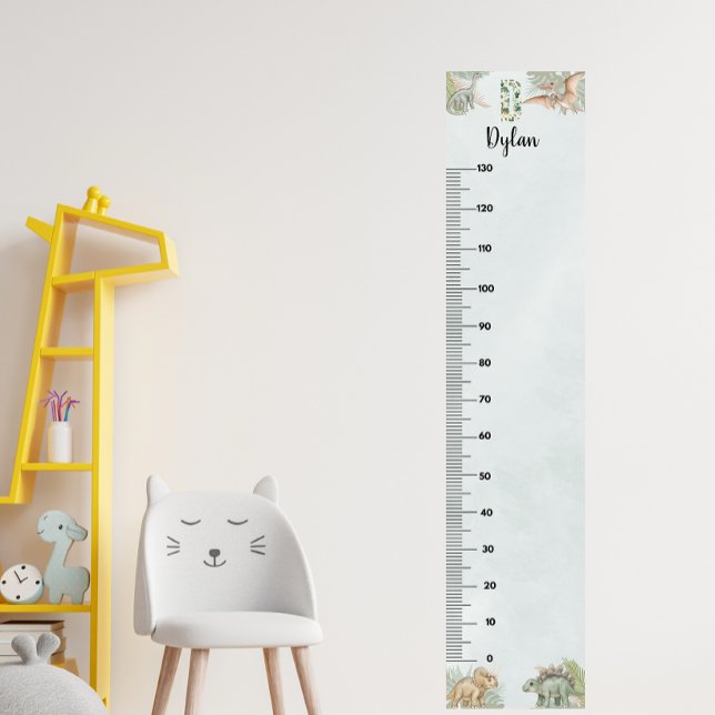 Dinosaur Personalized Name Monogram D Growth Chart (Creator Uploaded)