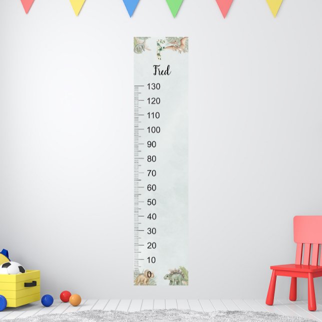 Dinosaur Personalized Name Monogram F Growth Chart (Creator Uploaded)