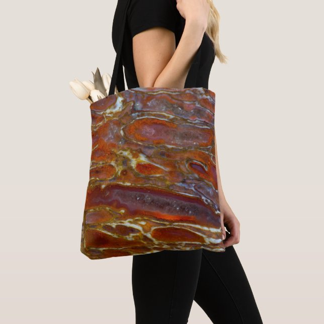 Dinosaur Petrified Bone Tote Bag (Close Up)