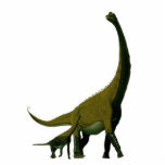 Dinosaur Photo Sculpture Astrodon Gregory Paul<br><div class="desc">Gregory Paul's painted rendition of Astrodon with juvenile. Now called Pleurocoelus.</div>