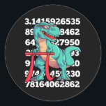 Dinosaur Pi Day T Rex Funny Math 3.14 Teacher Stud Classic Round Sticker<br><div class="desc">Dinosaur Pi Day T Rex Funny Math 3.14 Teacher Student</div>