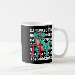 Dinosaur Pi Day T Rex Funny Math 3.14 Teacher Stud Coffee Mug