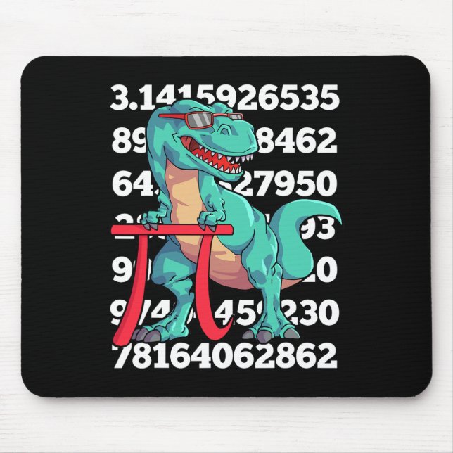 Dinosaur Pi Day T Rex Funny Math 3.14 Teacher Stud Mouse Pad (Front)