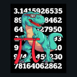 Dinosaur Pi Day T Rex Funny Math 3.14 Teacher Stud Poster<br><div class="desc">Dinosaur Pi Day T Rex Funny Math 3.14 Teacher Student</div>