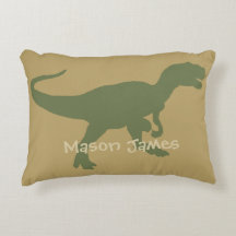 Dinosaur Pillow T-Rex Silhouette Camo Dino