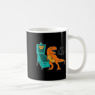 Dinosaur Pinball Wizard Arcade Machine Player Pict Coffee Mug