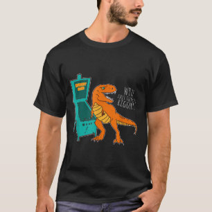 Dinosaur Pinball Wizard Arcade Machine Player Pict T-Shirt