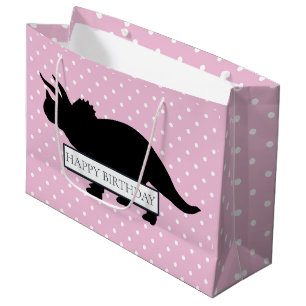 Dinosaur Pink Poker Pattern Large Boy Bag