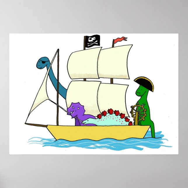 Dinosaur pirates sail the seven seas poster (Front)