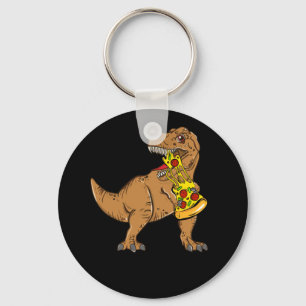 Dinosaur Pizza Slice Lover Key Ring