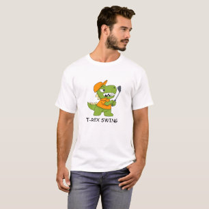 dinosaur playing golf dinosaur golf shirt