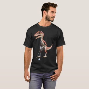 dinosaur playing golf dinosaur golf shirt
