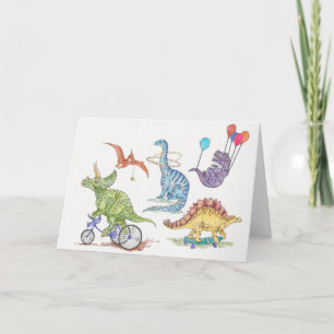 Dinosaur playtime card