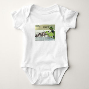 Dinosaur Police Lineup Funny Comic  Baby Bodysuit