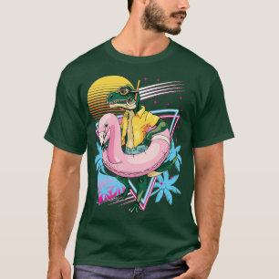 Dinosaur Pool Flamingo Gifts Men Kids Women Funny T-Shirt