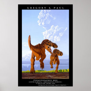 Dinosaur Poster Tyrannosaurus T rex Greg Paul