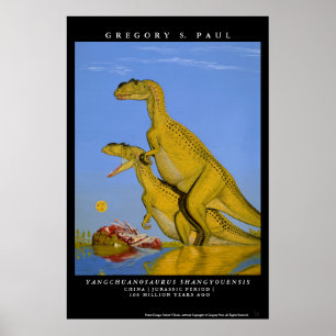 Dinosaur Poster Yangchuanosaurus Greg Paul