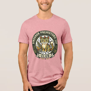 Dinosaur Prehistoric Cat Cat Graphic Tee Art - Din