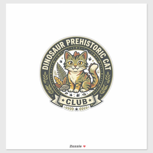 Dinosaur Prehistoric Cat Cat Graphic Tee Art - Din (Sheet)