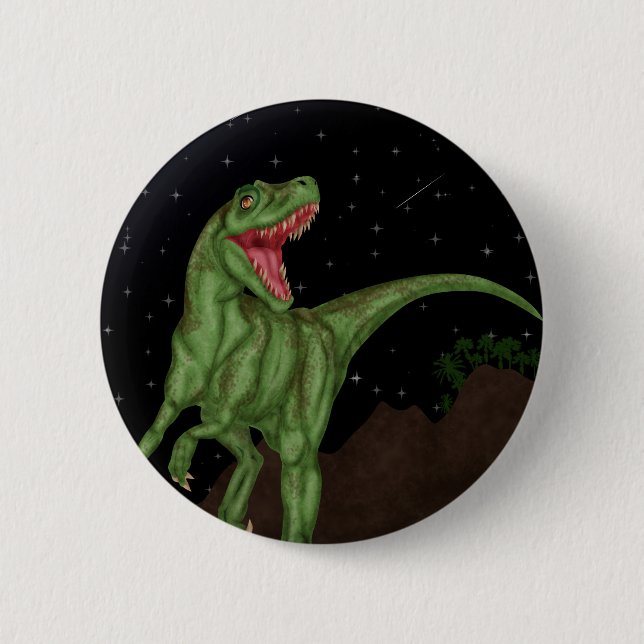 Dinosaur - Prehistoric Night 6 Cm Round Badge (Front)