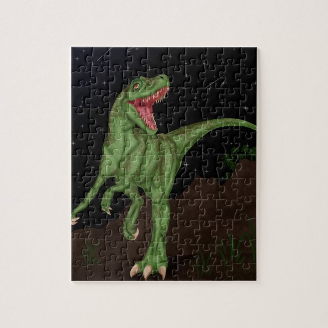 Dinosaur - Prehistoric Night Jigsaw Puzzle (Vertical)