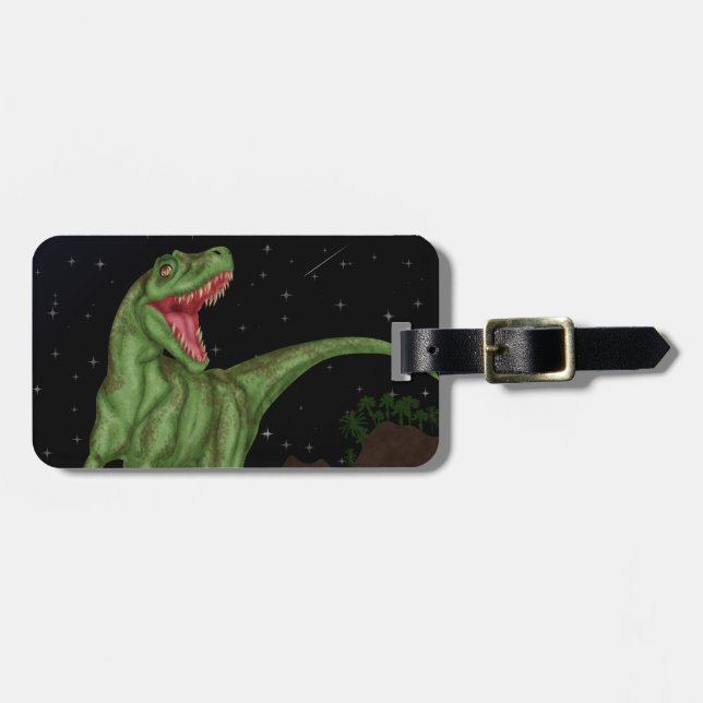Dinosaur - Prehistoric Night Luggage Tag (Front Horizontal)