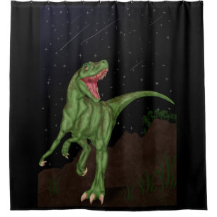 Dinosaur - Prehistoric Night Shower Curtain