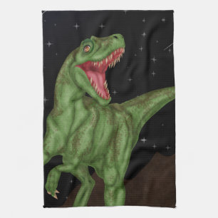 Dinosaur - Prehistoric Night Tea Towel