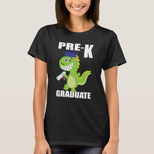 Dinosaur Preschool Graduation cap preschool gradua T-Shirt (Front)