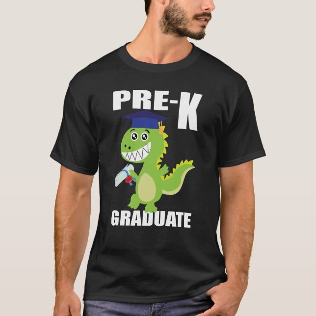 Dinosaur Preschool Graduation cap preschool gradua T-Shirt (Front)